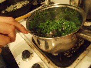 cooked kale