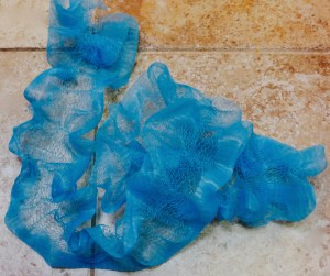 unraveled mesh tube--enough for 2 Soap Savers