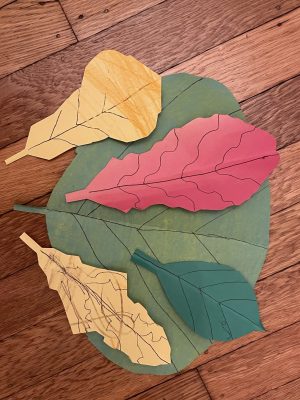 autumn leaves made of colored paper