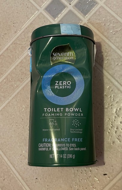 badly dented and scraped can