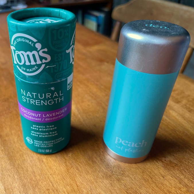 Tom's and Peach deodorant cases